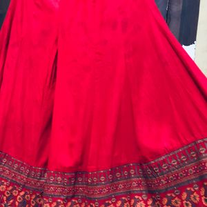 Red Kurta And Plazo Set For Women