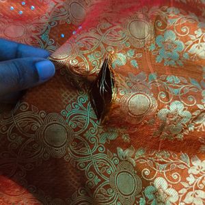 Orange Colour Pure Kanchi Pattu Saree