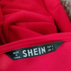 Red Asymmetrical Gown -Shein