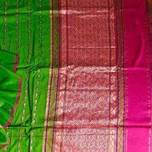 100% Pure Mysore Crepe Silk Saree