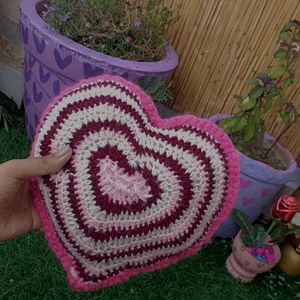 CROCHET HEART PILLOW🌷🌸