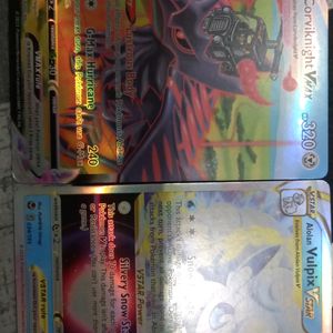 Vulpix Vstar And Corvknight Vmax Pokemon Card