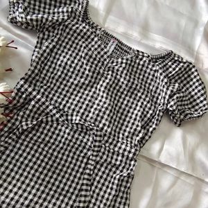 Korean gingham dress