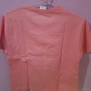 Peach Color Short Top