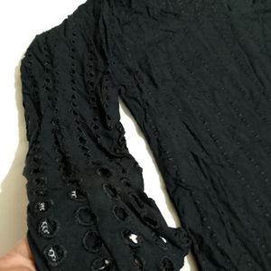 Black Rayon Kurta