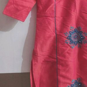 Carrot Red Women Kurti