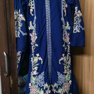 Rayon Embroidered Pakistani Dress