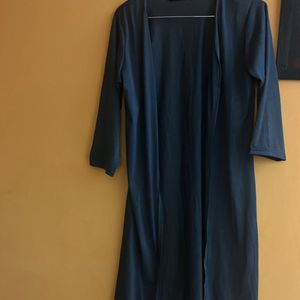 blue long shrug