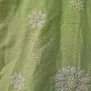 Green Chikankari Kurti