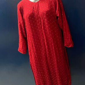 Shimmery Red Kurta💫#dress #kurta #ethnic #kurtas