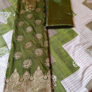 Fancy Work In Banarasi  Fabric