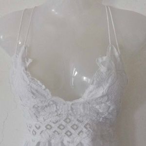 SEXY WHITE BRALETTE DRESS