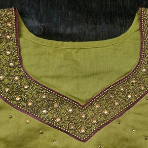 Tailored  silk cotton salwar set