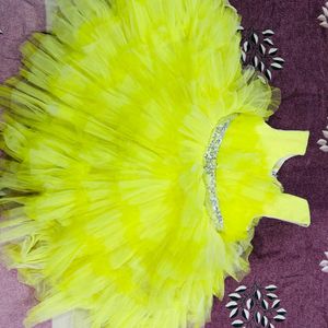 Lemon Yellow Pretty Frock