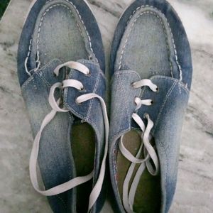 Blue Denim Sneakers For Women