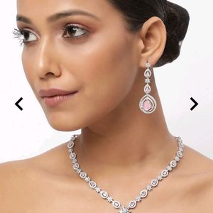 AD - Studded Necklace and Earring Set