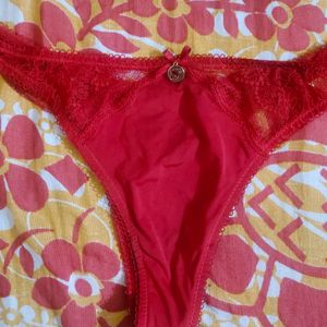 Red Women Thong Panty