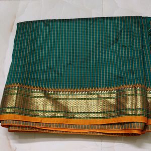 🍂😍New Beautiful Silk Green Saree 😍🍂