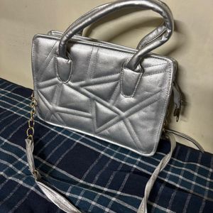 Silver Sling Bag