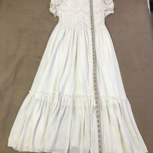 Offwhite Dress For Teenage Girls (Bust- 28/30)