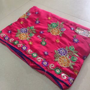 Price Drop💥Beautiful😍 embroidery Designs Saree