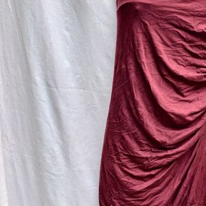 SEXY BURGUNDY COLOUR TUBE BODYCON