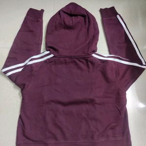 Burgundy Crop Hoodie