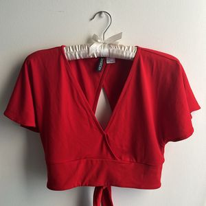 Red Cropped Top