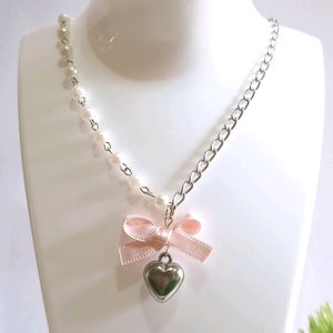 Coquette Y2k Ribbon Bow Necklace