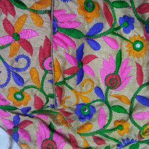 Gujraati  Style Embroidered Padded Blouse