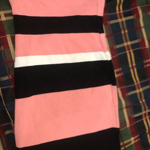 Pink, White , Black Tube one piece