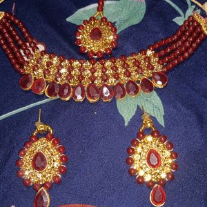 Mehroon Choker Set