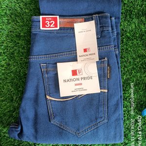 Men's Denim Blue Formal Jeans For Party Wear