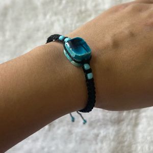 Blue Stone Hand Bracelet