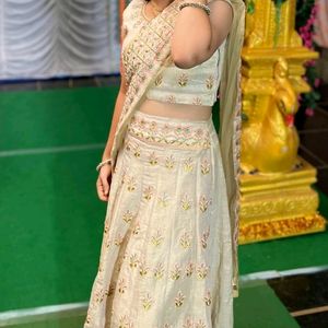 Ivory Embroidery Pretty Lehenga Set