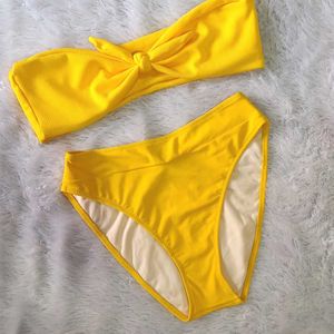 Imported Quality Bright Yellow Bikini Set