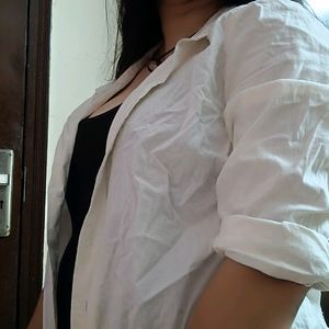 Long White Shirt For Daily Wear Or Office Use