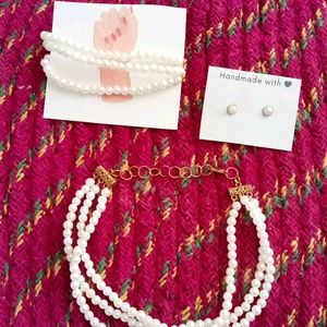 White Pearl Choker Necklace