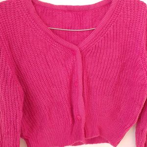 Pink Winter Crop Top.