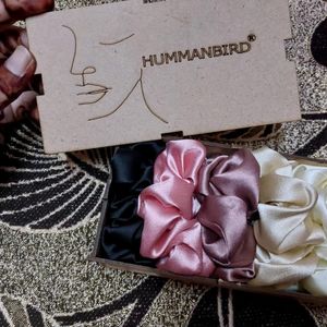 hummanbird Pastel Satin Scrunchies Hair❤️✨