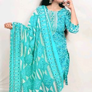 Kurta Pant & Dupatta Set