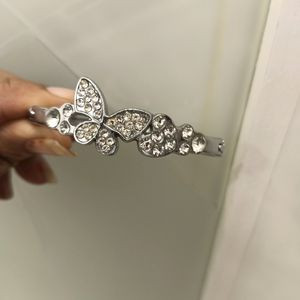 Silver Butterfly Stone Bracelet