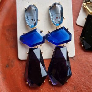 Glass Gradient Layered Earrings