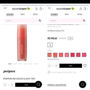 Peripera Ink Mood Tint In Shade Coral Influencer