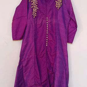 Front Open Xxl Silk Kurti