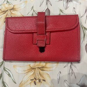 Red Clutch With String