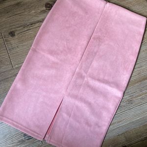 Pink Solid Pencil Skirt