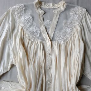 New Vintage Pinterest Embroidery Blouse