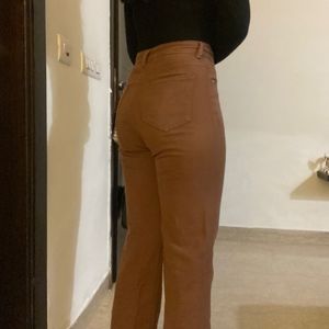 Urbanic Brown Wide Leg Jeans