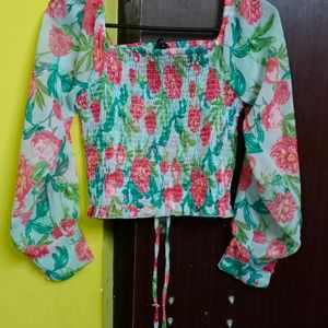 Smocked Crop Top Unused